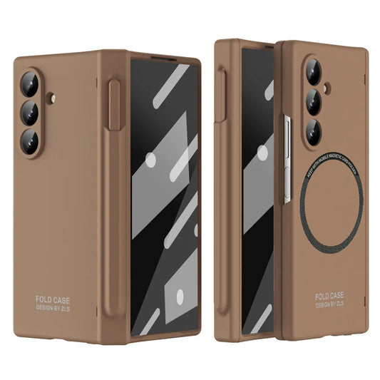 Ultra Thin Magsafe Magnetic Hinge Case for Samsung Galaxy Z Fold 5 6 7 With S Pen Slot 360 Full Protection Screen Glass Cover