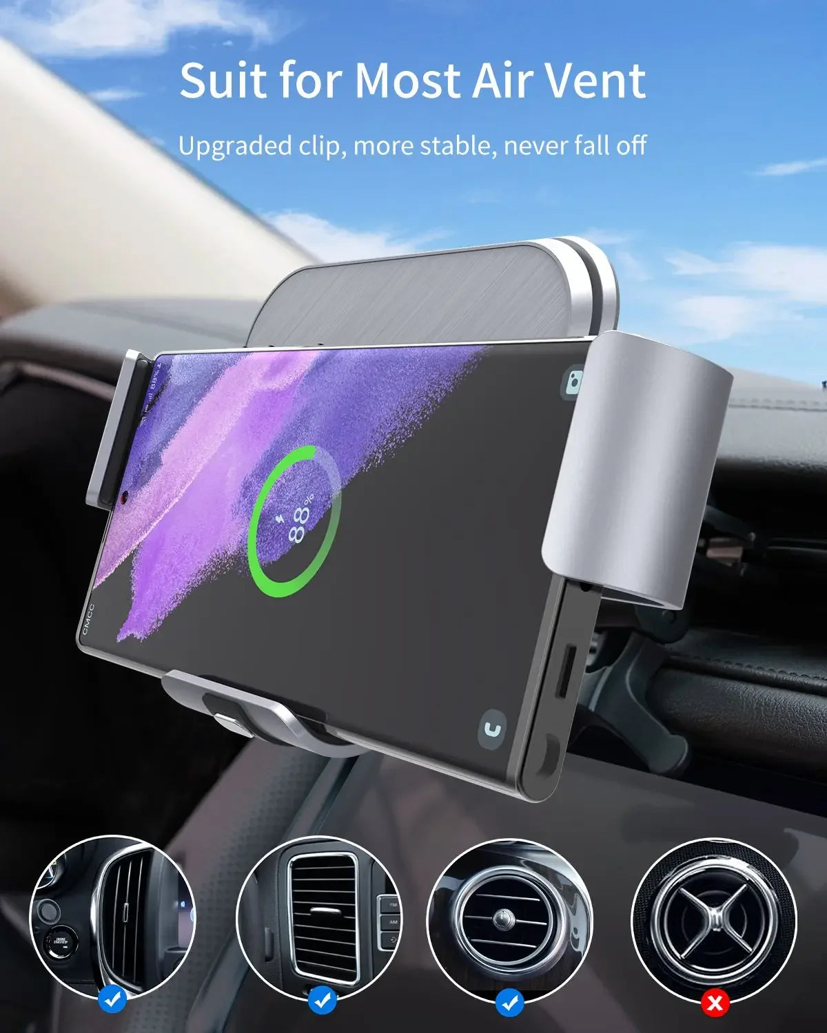 Samsung Galaxy Z Fold 4/3/2 Wireless Car Charger 15W Mount