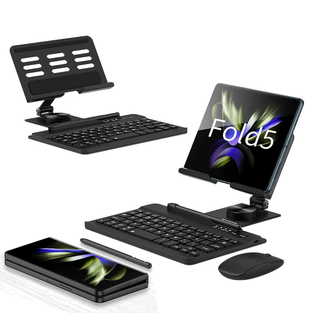 Portable Wireless Keyboard With Stand Mouse Pen