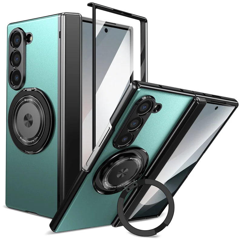 Magsafe Magnetic Hinge Case For Samsung Galaxy Z Fold 7 3 4 5 Fold 6 Screen Glass All inclusive Folding Bracket Protective Cover
