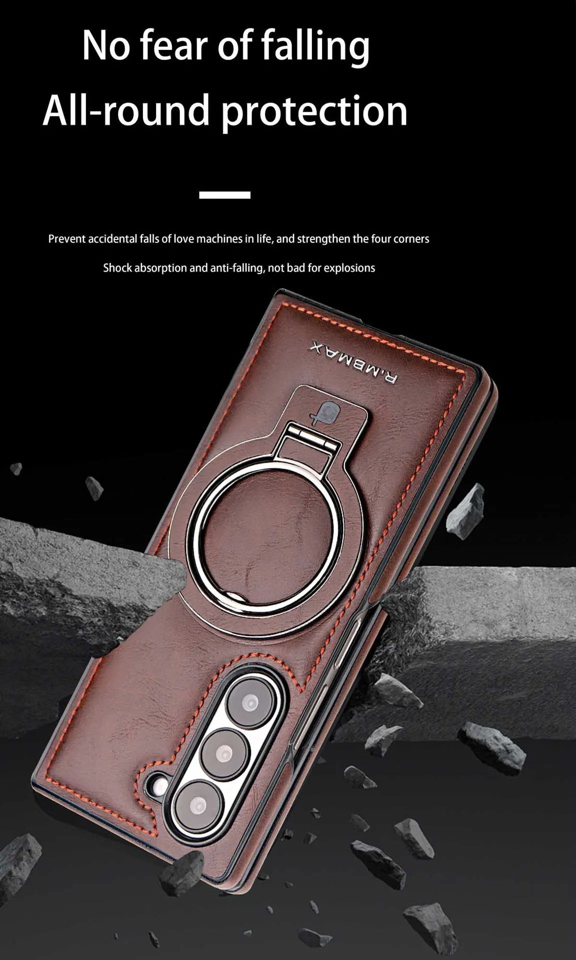 Electroplated Leather  Phone Case for Samsung Galaxy Z Fold 7 ZFold 6 5 4 3 Bracket Magnetic Wireless Charging Protective Cover