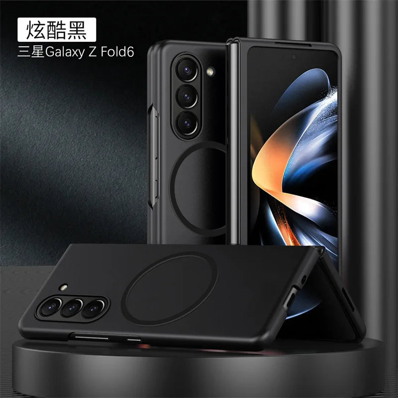 Ultra Thin Folding Skin Mobile Phone Case For Samsung Galaxy Z Fold 7 Magnetic Suction PC Matte Bumper Hard Cover
