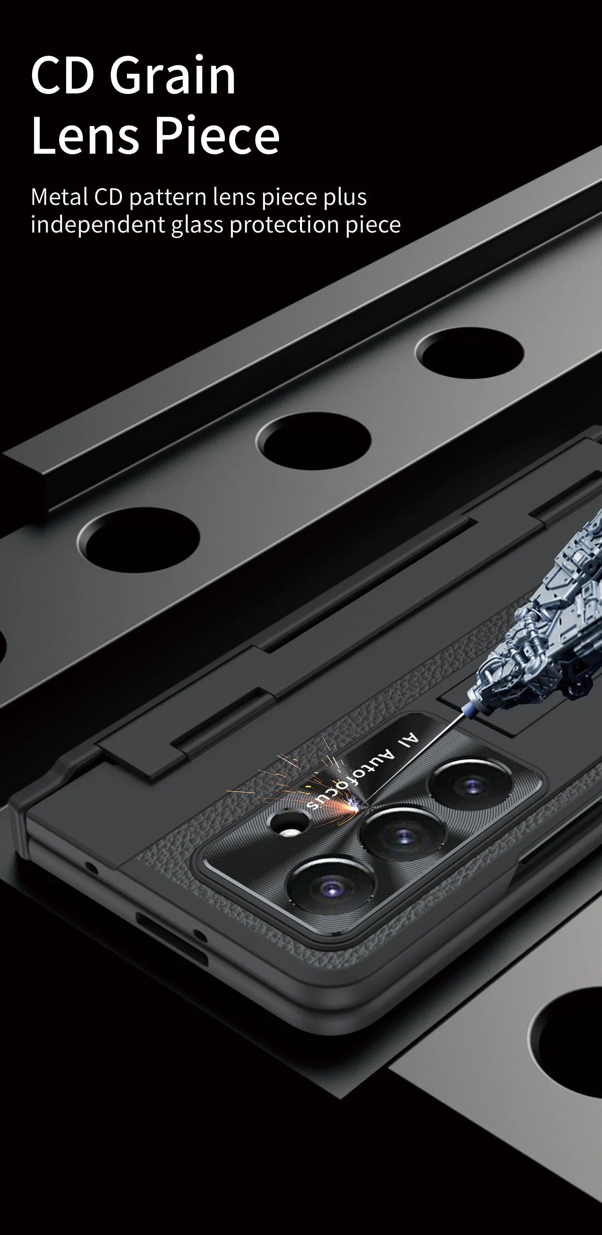 For Samsung Galaxy Z Fold 7 6 5 4 5G With Screen Protect Glass Film Luxury Leather One-Piece Plating Stand Hinge Shockproof Case