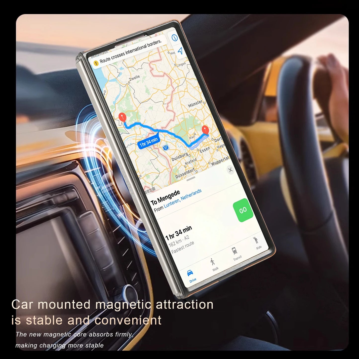 Z Fold7 Magnetic Electroplated Bracket Leather Flip Moblie Phone Case for Samsung Galaxy Z Fold 6 5 4 3 Protective Hard Cover