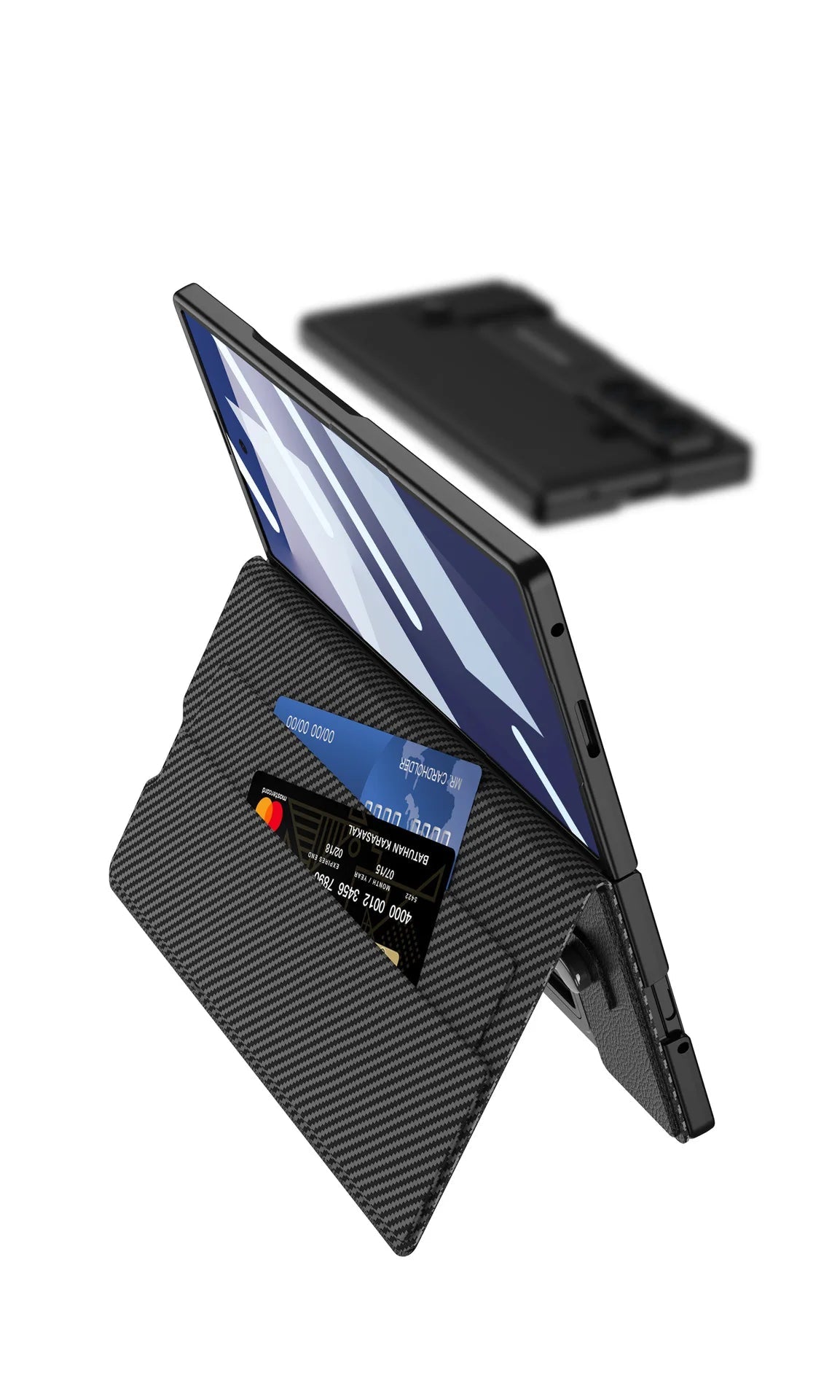 Fold7 Film+Phone Case for Samsung Galaxy Z Fold 7 Card Holder Magnetic Buckle Wallet Flip Wireless Charging Stand Leather Cover