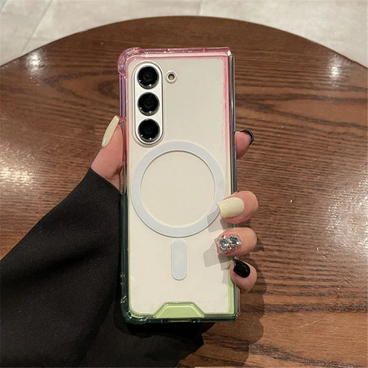 Gradient Candy Color Hyaline Shockproof Case for Samsung Galaxy Z Fold 7 6 5 4 3 5G