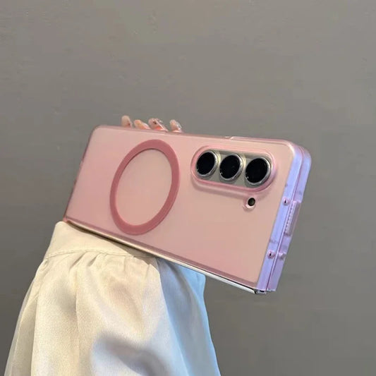 Ultra thin matte For Magsafe Magnetic Case For Samsung Galaxy Z Fold 7 Z Fold 6 Z Fold 5 4 3 Slim Frosted Clear Hard PC Cover