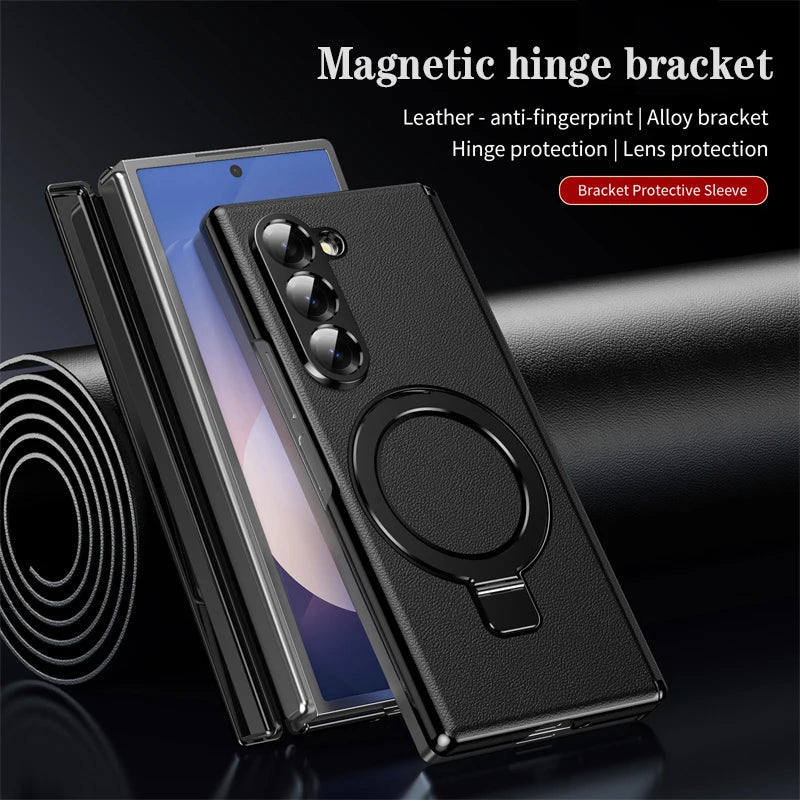 Magsafe Magnetic Hinge Case for Samsung Galaxy Z Fold 7 6 5 4 3 360 Full Protection Screen Glass Wireless Magnetic Holder Cover