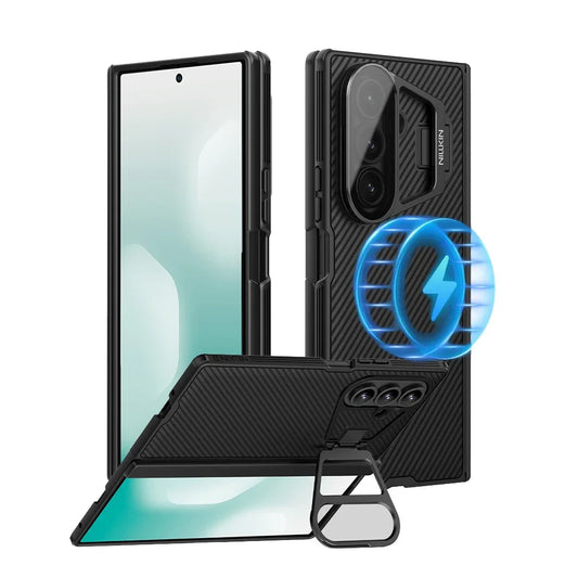 For Samsung Galaxy Z Fold 7 MagSafe Case NILLKIN CamShield Prop Magnetic Case With Phone Holder Camera Cover For Samsung Z Fold7