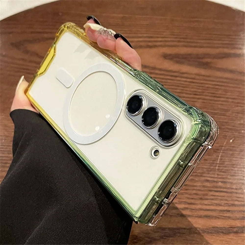 Gradient Candy Color Hyaline Shockproof Case for Samsung Galaxy Z Fold 7 6 5 4 3 5G