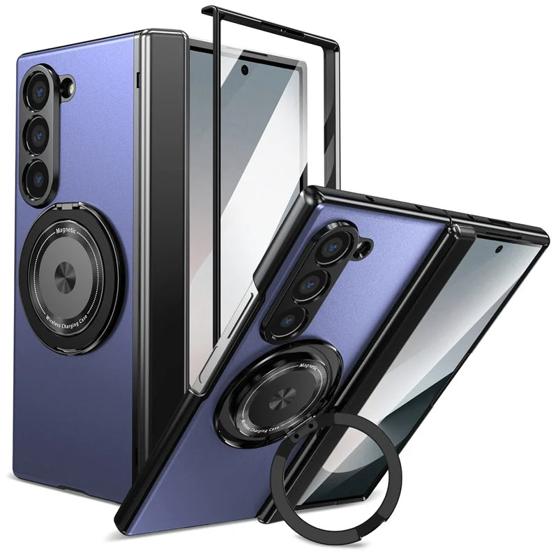 Magsafe Magnetic Hinge Case For Samsung Galaxy Z Fold 7 3 4 5 Fold 6 Screen Glass All inclusive Folding Bracket Protective Cover