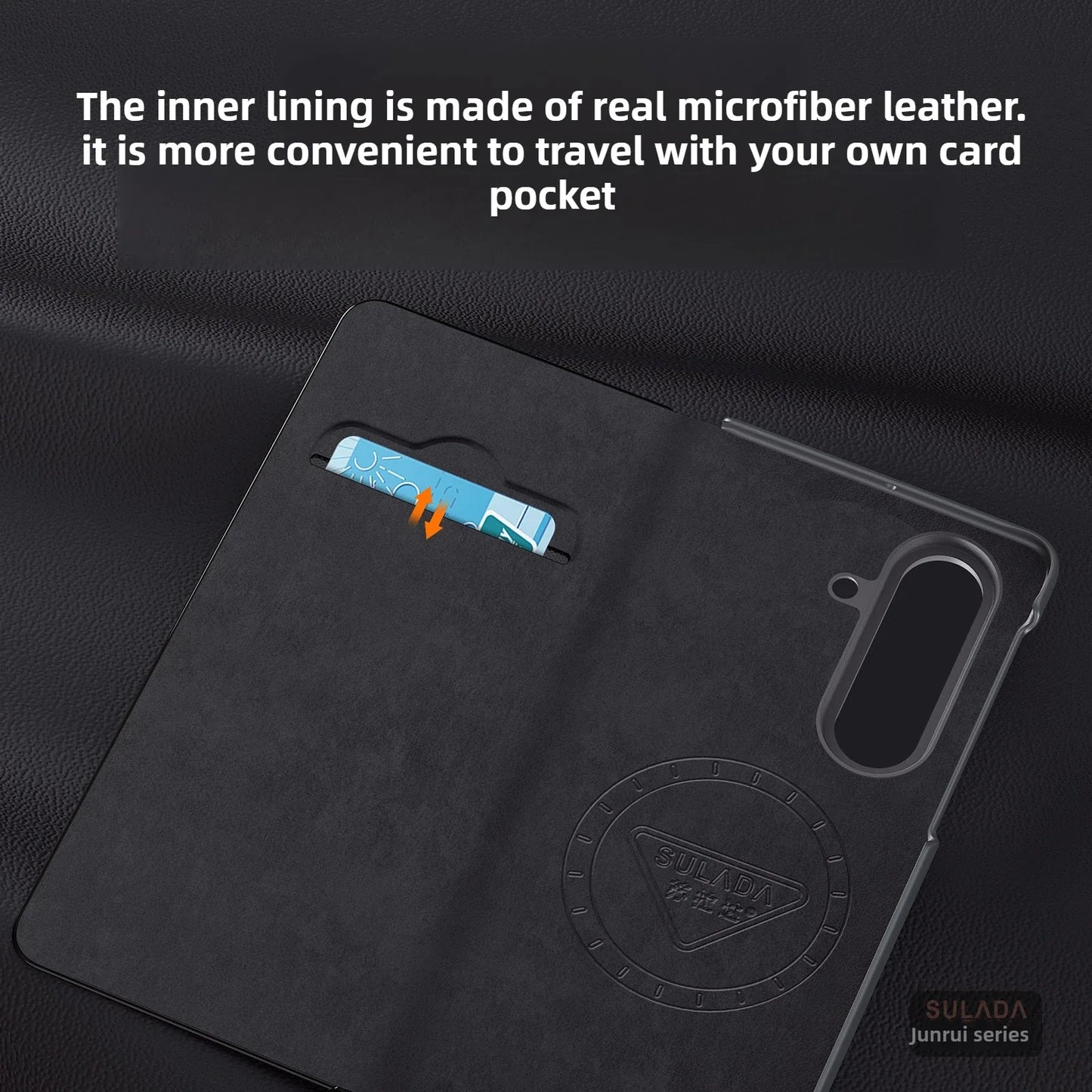 Genuine Cowhide Leather Phone Case for Samsung Galaxy Z Fold 7 Fold7 Wireless Charging Magnetic Attraction Bracket Flip Cover