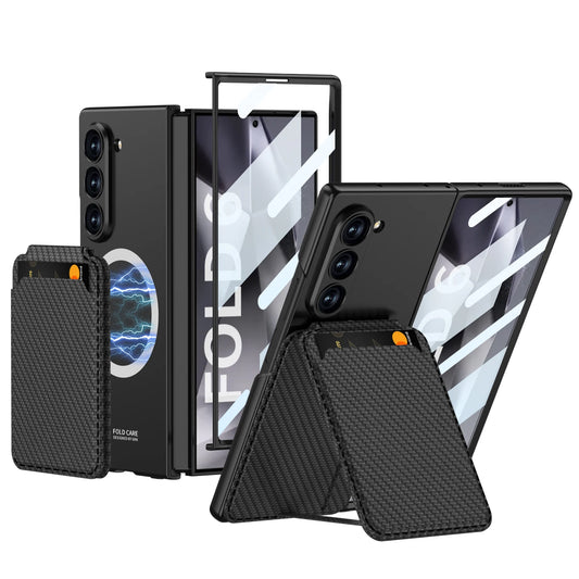 GKK Magnetic Wireless Charge Case For Samsung Galaxy Z Fold 7 6 Screen Glass Card Package Holder Cover For Galaxy Z Fold7 Case