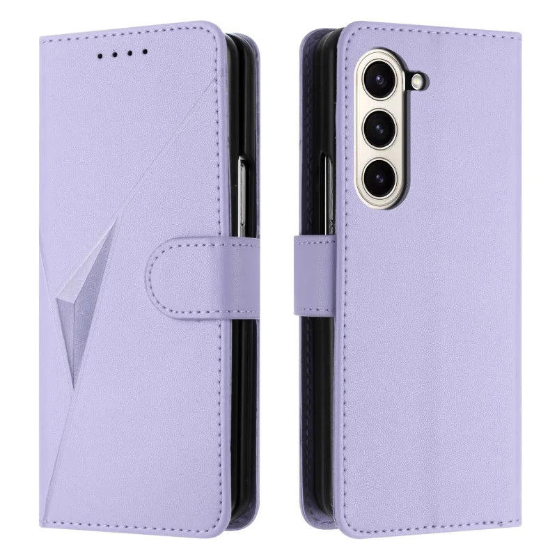 Luxury Magnetic Leather Wallet Card Phone Case for Samsung Galaxy Z Fold 6 5 4 3 Fold6 Fold5 Flip Purse Holder Cover Back Bag
