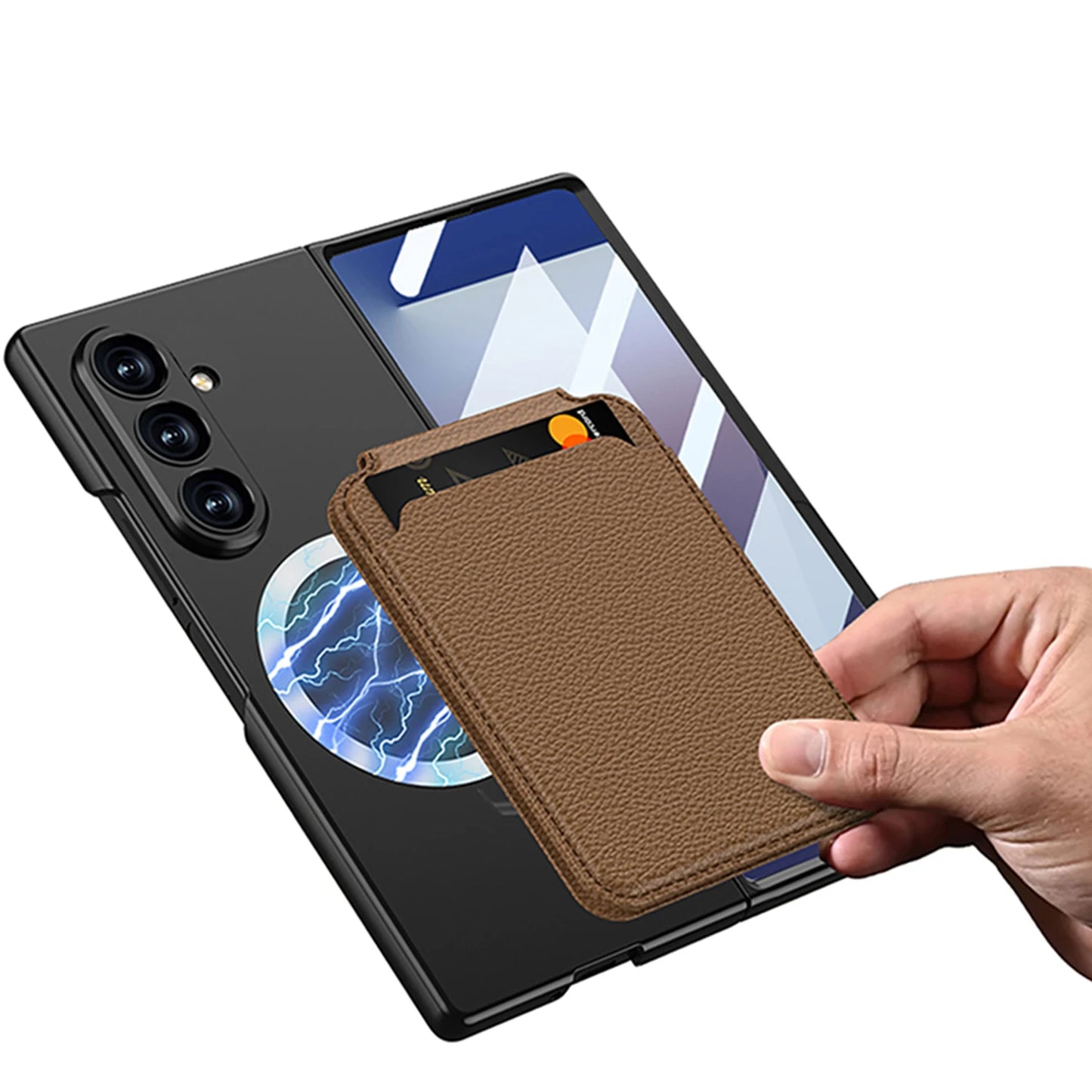 GKK Magnetic Wireless Charge Case For Samsung Galaxy Z Fold 7 6 Screen Glass Card Package Holder Cover For Galaxy Z Fold7 Case