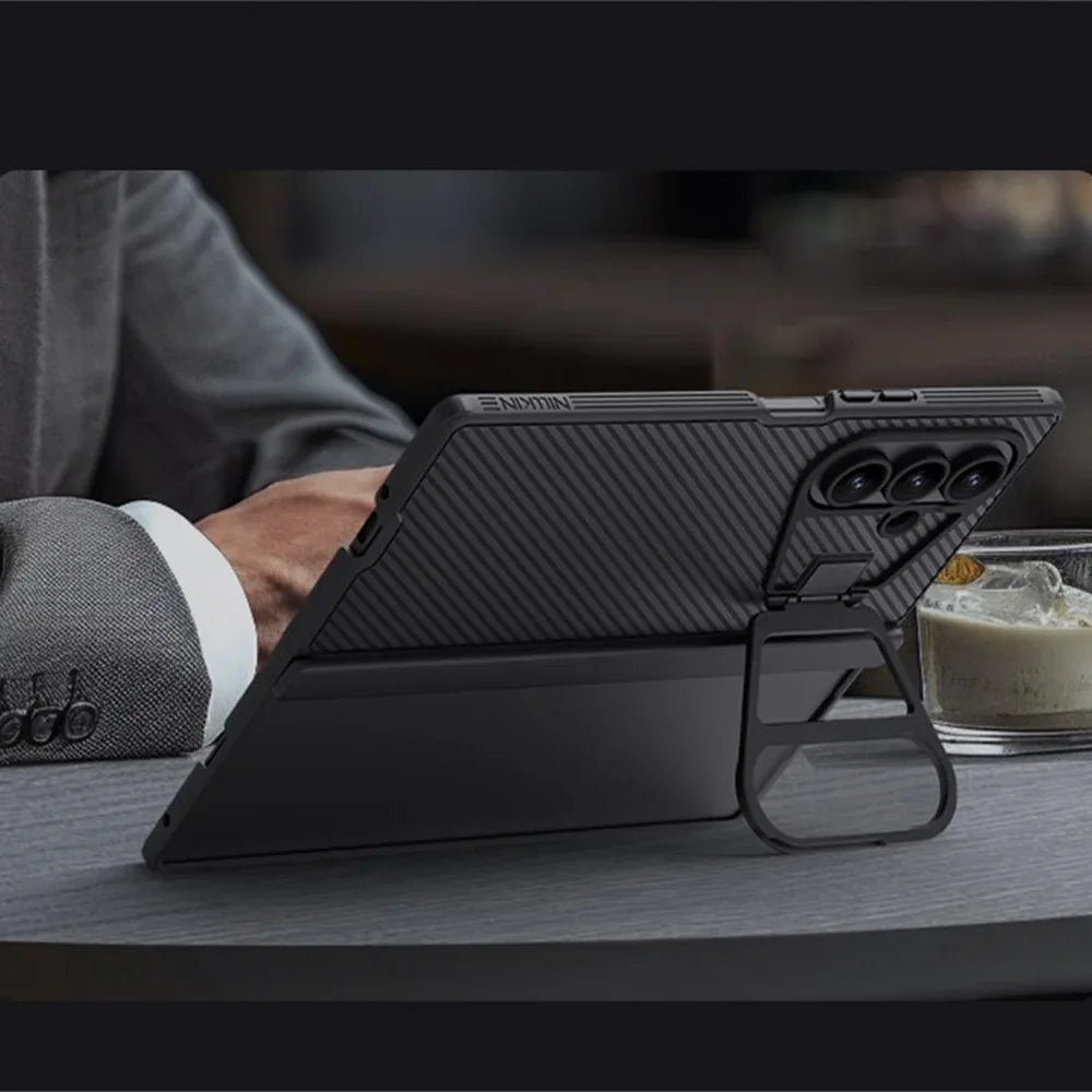 For Samsung Galaxy Z Fold 7 MagSafe Case NILLKIN CamShield Prop Magnetic Case With Phone Holder Camera Cover For Samsung Z Fold7