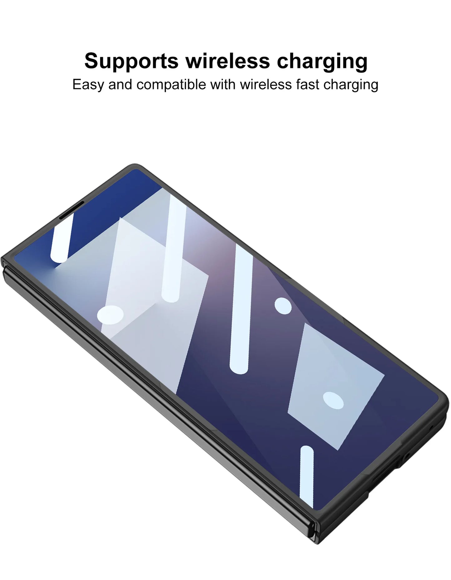 Z Fold 7 Magnetic Wireless Charging Phone Case for Samsung Galaxy Z Fold 7 Screen Protect Film Slim PC Foldable Matte Tough Cover