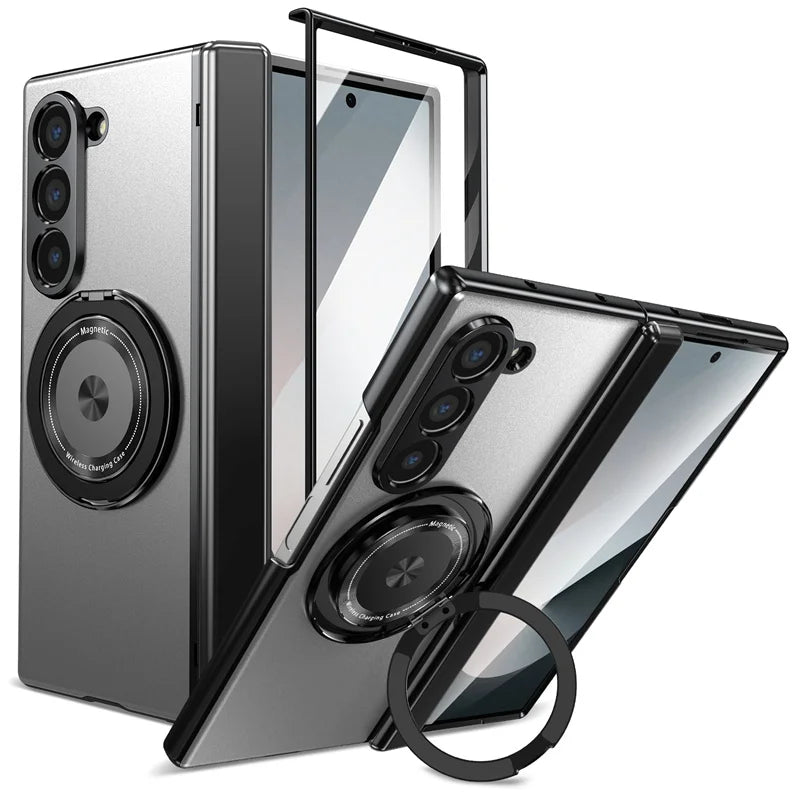 Magsafe Magnetic Hinge Case For Samsung Galaxy Z Fold 7 3 4 5 Fold 6 Screen Glass All inclusive Folding Bracket Protective Cover