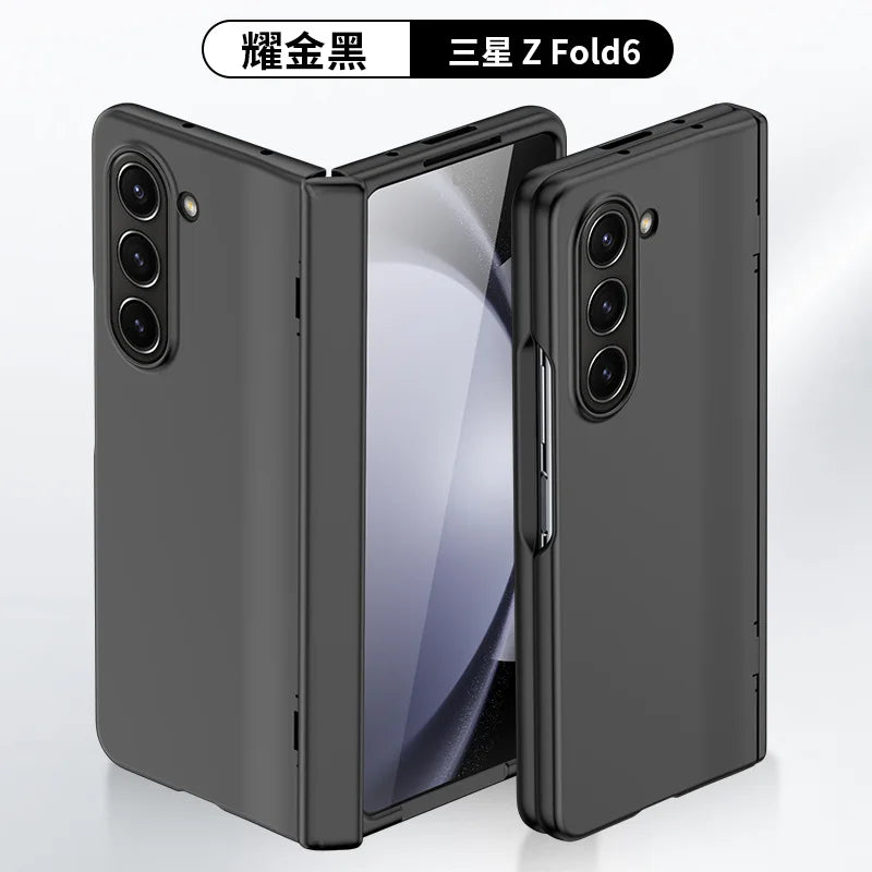 Skin Sensitive PC Magnetic Hinge Case For Samsung Galaxy Z Fold 6 5 4 3 7 5G Screen Glass 360 All Inclusive Protective Cover