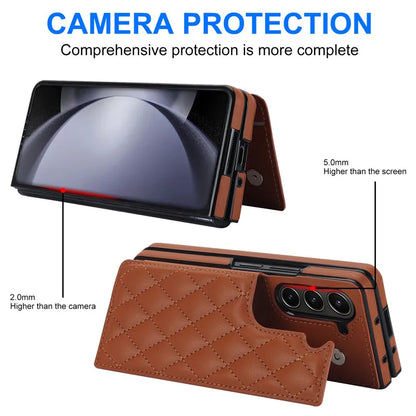 Leather Wallet Card Phone Case for Samsung Galaxy Z Fold 6 5 4 3 Fold6 Fold5 Fold4 Fold3 Shockproof Flip Stand Cover Hoesje Etui