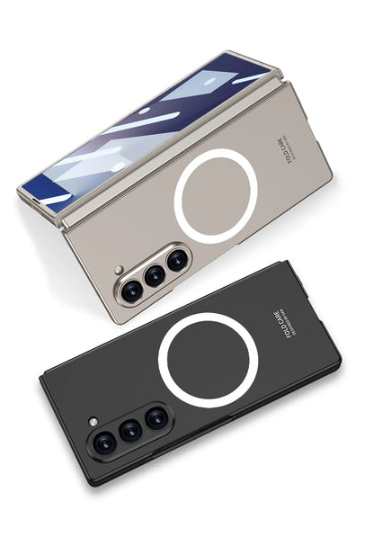 Z Fold 7 Magnetic Wireless Charging Phone Case for Samsung Galaxy Z Fold 7 Screen Protect Film Slim PC Foldable Matte Tough Cover
