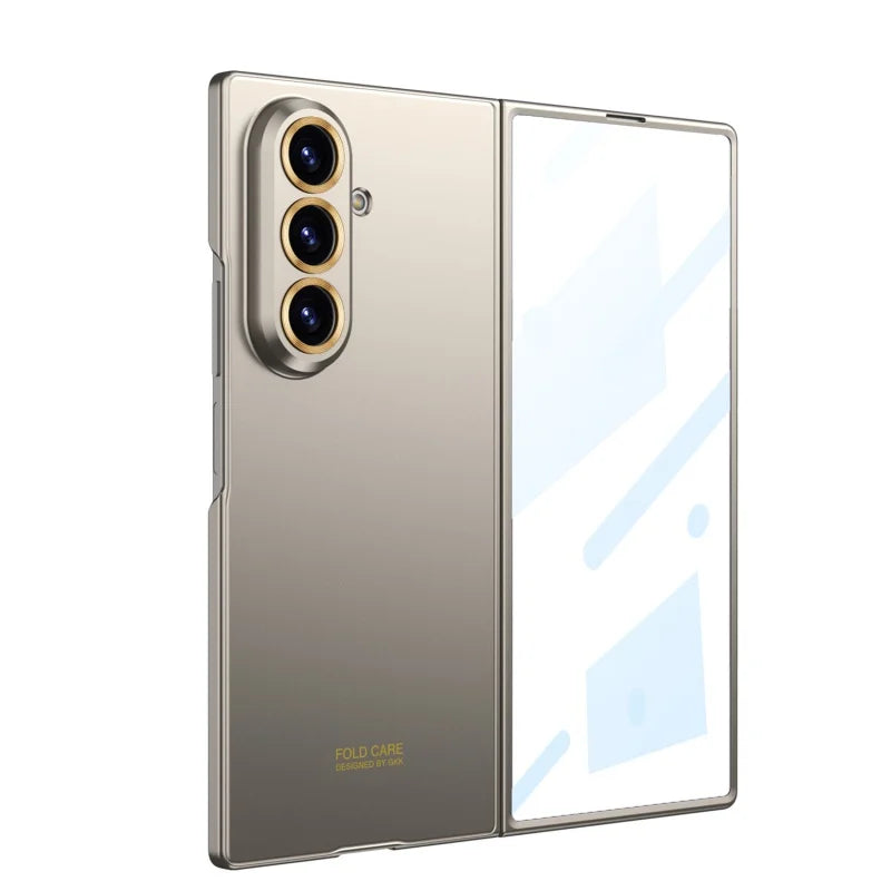 Luxury Matte Phone Case for Z Fold 7/6 – Ultra-Thin, Screen Protector, 5G