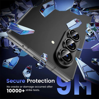 Metal Individual Ring Camera Lens Protector for Samsung Galaxy Z Fold 7 6 5 4 ZFold Fold7 Fold6 Tempered Glass Film Full Cover