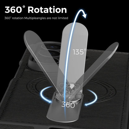 Fold 7 Strong Magnetic Phone Case for Samsung Galaxy Z Fold 7 6 5 4 3 Wireless Charging Metal Rotating Bracket Pu Leather Cover