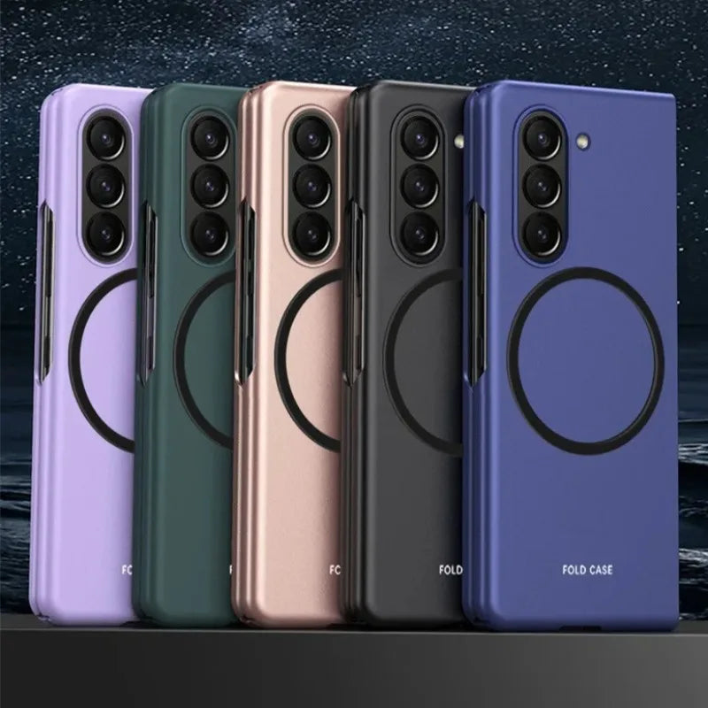 Ultra Thin Folding Skin Mobile Phone Case For Samsung Galaxy Z Fold 7 Magnetic Suction PC Matte Bumper Hard Cover