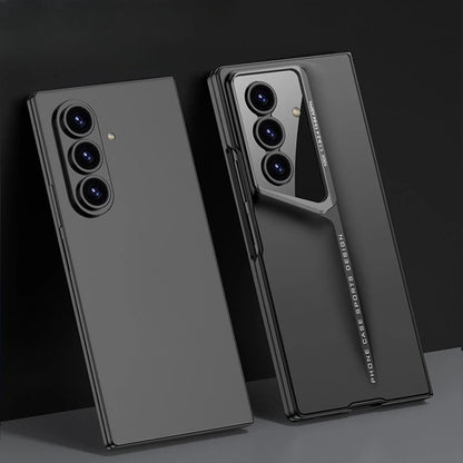 Fine Hole Matte PC Phone Case + Steel Film for Samsung Galaxy Z Fold 7 Zfold 6 5 4 Ultrathin Full Coverage Protective Hard Cover