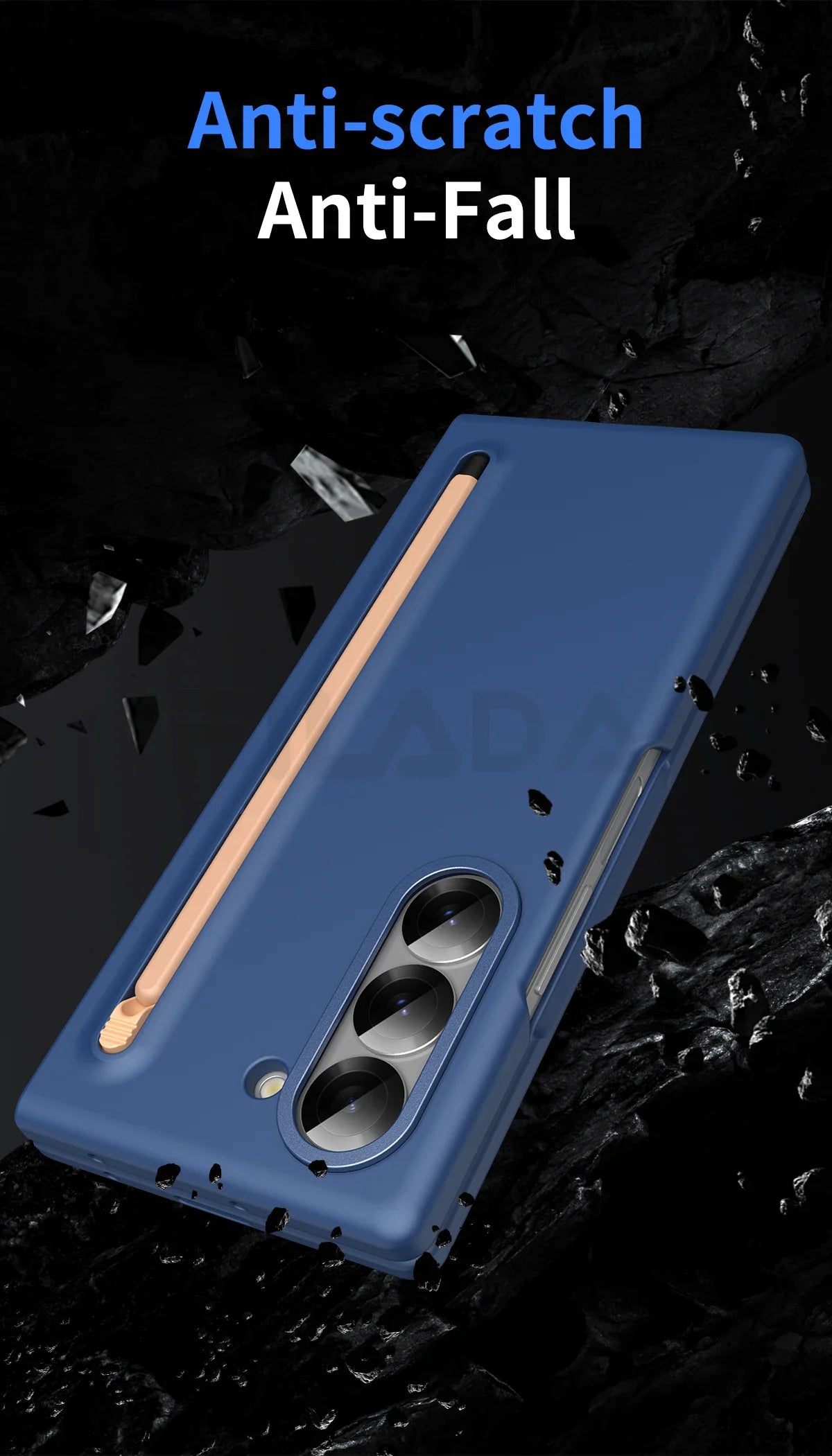 For Samsung Galaxy Z Fold 6 5 4 3 Case Color Skin Friendly Matte Elastic Pen Optional with Tempered Film Shockproof Hard Cover