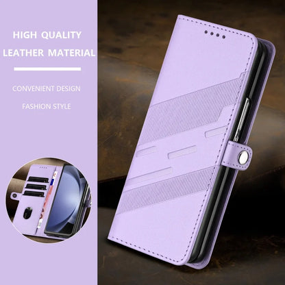 Thin Suede Leather Purse Phone Case for Samsung Galaxy Z Fold 7 6 5 4 3 Fold6 Fold5 Fold4 Fold3 Flip Stand Wallet Card Cover Bag