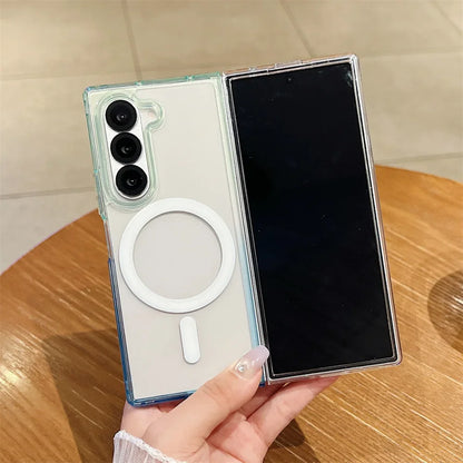 Candy Color Gradient Clear Case for Samsung Galaxy Z Fold 7 6 5 4 3