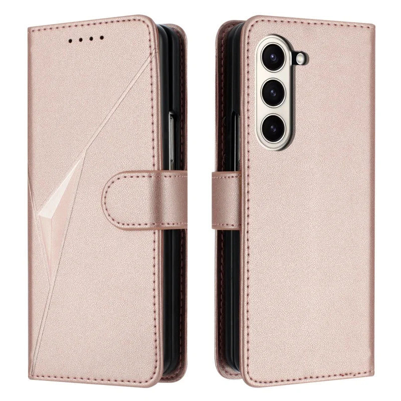 Luxury Magnetic Leather Wallet Card Phone Case for Samsung Galaxy Z Fold 6 5 4 3 Fold6 Fold5 Flip Purse Holder Cover Back Bag