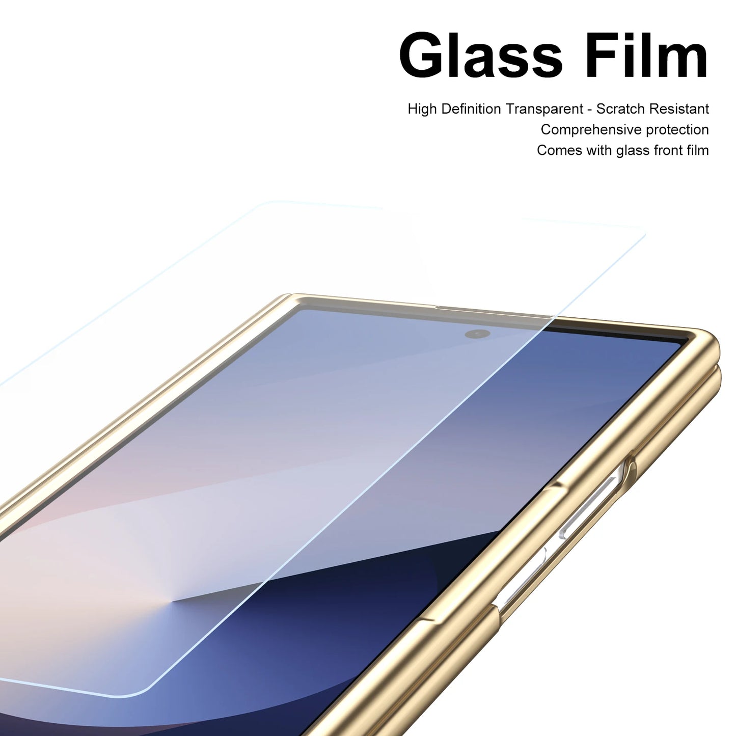 For Samsung Galaxy Z Fold 7 6 5 4 3 360° Folding Flap Leather Pen Groove Tempered Glass Film Drop Resistant Phone Case