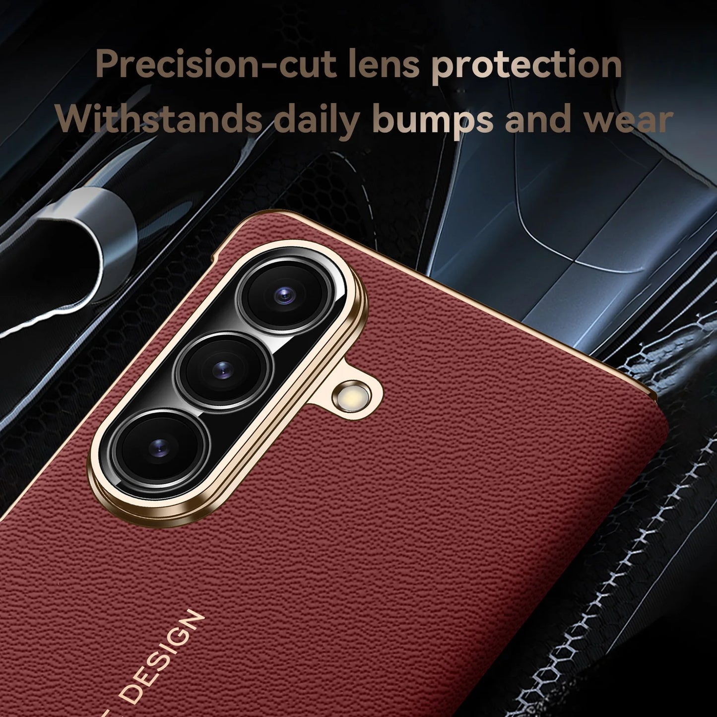 Luxury Full Cover Leather Case for Galaxy Z Fold 7 – Invisible Magnetic Protection