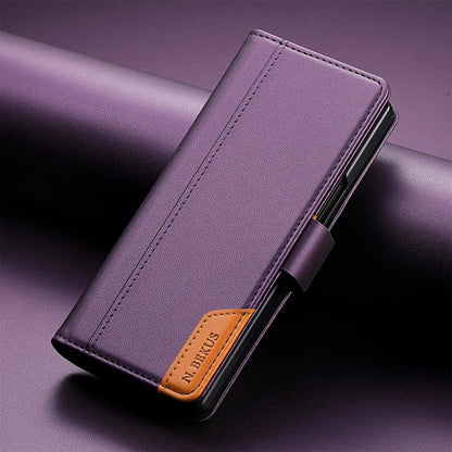 Luxury Magnetic Anti-theft Brush Leather Wallet Card Slot Phone Case for Samsung Galaxy Z Fold 7 6 5 4 3 Purse Holder Cover Etui
