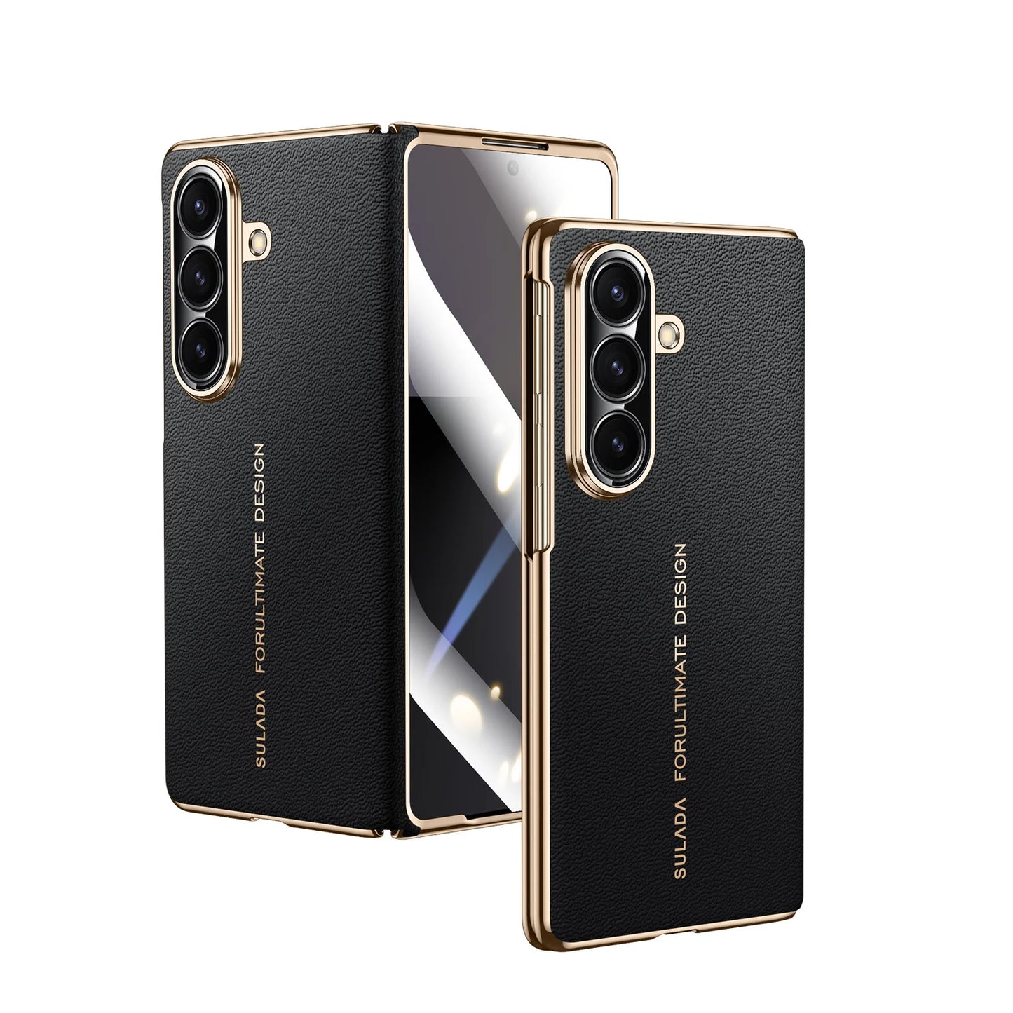 Luxury Full Cover Leather Case for Galaxy Z Fold 7 – Invisible Magnetic Protection