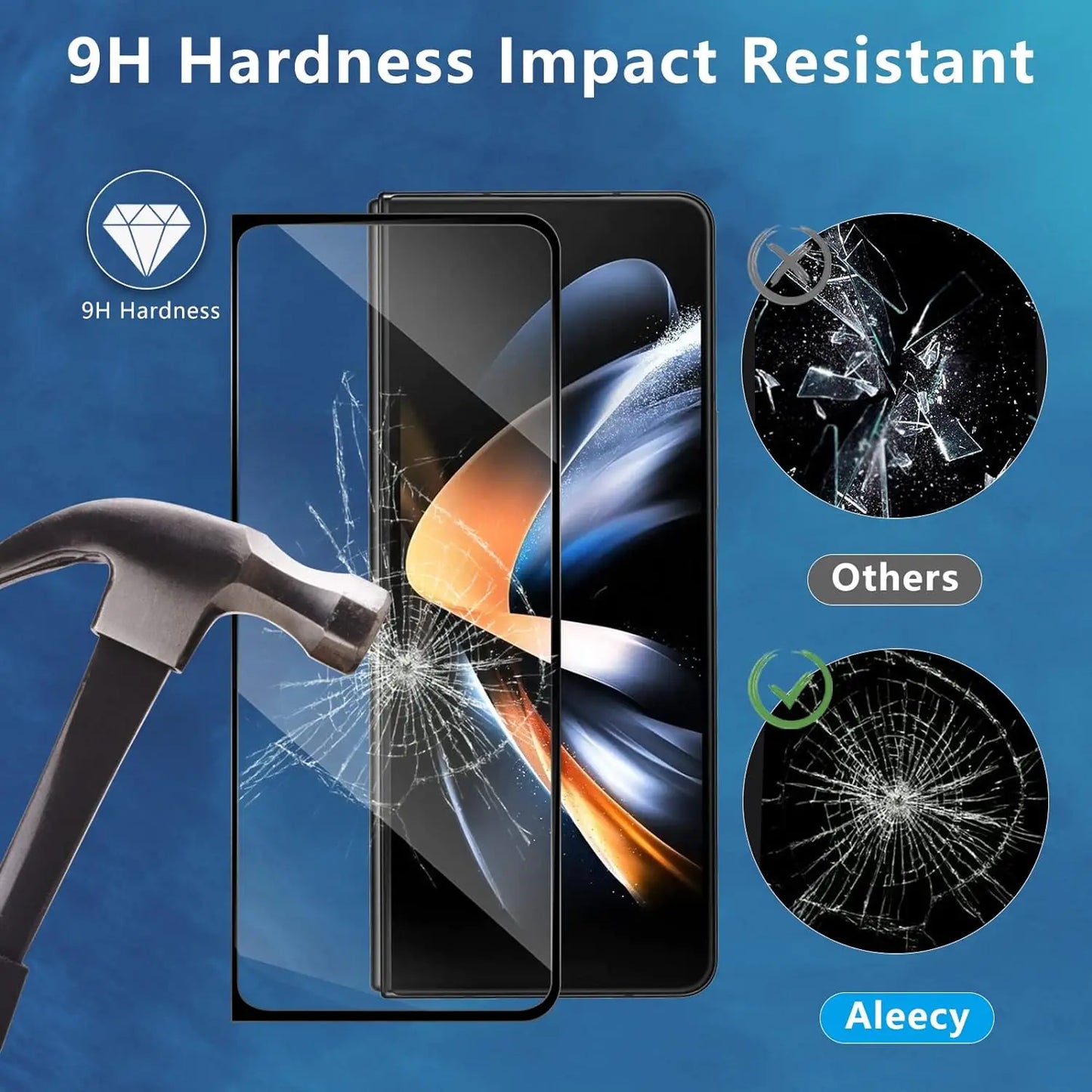 3Pcs Black Tempered Glass For Samsung Galaxy Z Fold 7 6 5 4 3 2