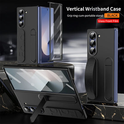 Luxury Wristband Invisible Bracket Case for Samsung Galaxy Z Fold 6 5 4 3 7 fold6 Hand Wrist Strap Folding Stand Silicone Cover