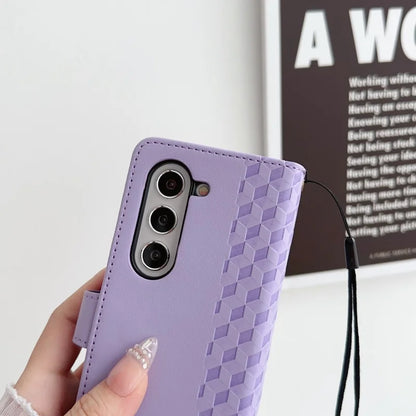 Luxury Leather Flip Purse Holder Phone Case For Samsung Galaxy Z Fold 7 6 5 4 3 Fold7 Fold6 Fold5 Wallet Card Cover Back Bag