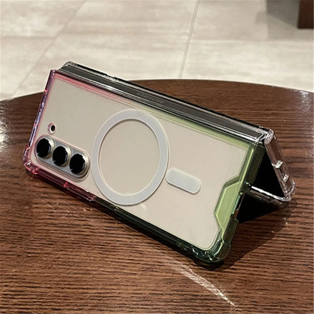 Gradient Candy Color Hyaline Shockproof Case for Samsung Galaxy Z Fold 7 6 5 4 3 5G