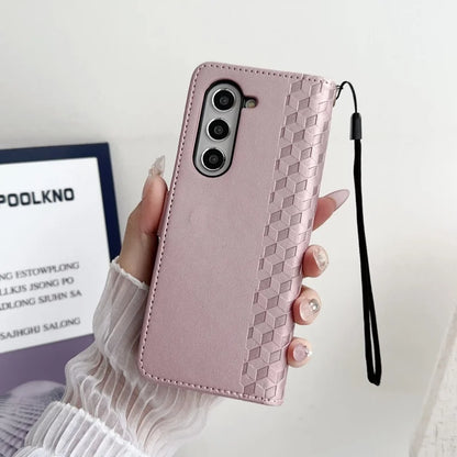 Luxury Leather Flip Purse Holder Phone Case For Samsung Galaxy Z Fold 7 6 5 4 3 Fold7 Fold6 Fold5 Wallet Card Cover Back Bag