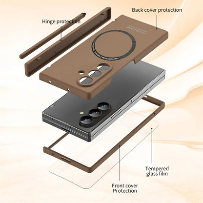 Ultra Thin Magsafe Magnetic Hinge Case for Samsung Galaxy Z Fold 5 6 7 With S Pen Slot 360 Full Protection Screen Glass Cover
