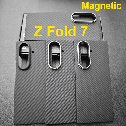 Magnetic Aramid Case For Samsung Galaxy Z Fold 7, Carbon Fiber Case For Magsafe, Mobile Phone Accessories