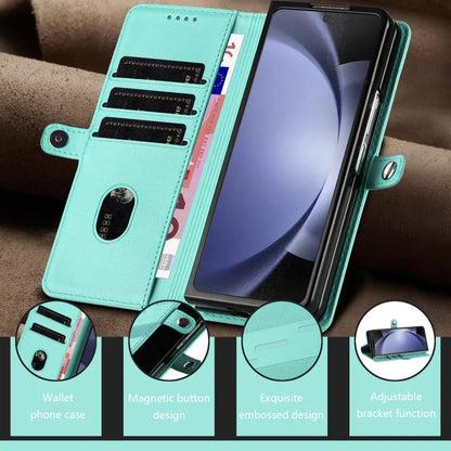 Thin Suede Leather Purse Phone Case for Samsung Galaxy Z Fold 7 6 5 4 3 Fold6 Fold5 Fold4 Fold3 Flip Stand Wallet Card Cover Bag