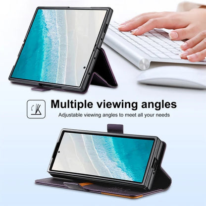 Luxury Magnetic Anti-theft Brush Leather Wallet Card Slot Phone Case for Samsung Galaxy Z Fold 7 6 5 4 3 Purse Holder Cover Etui