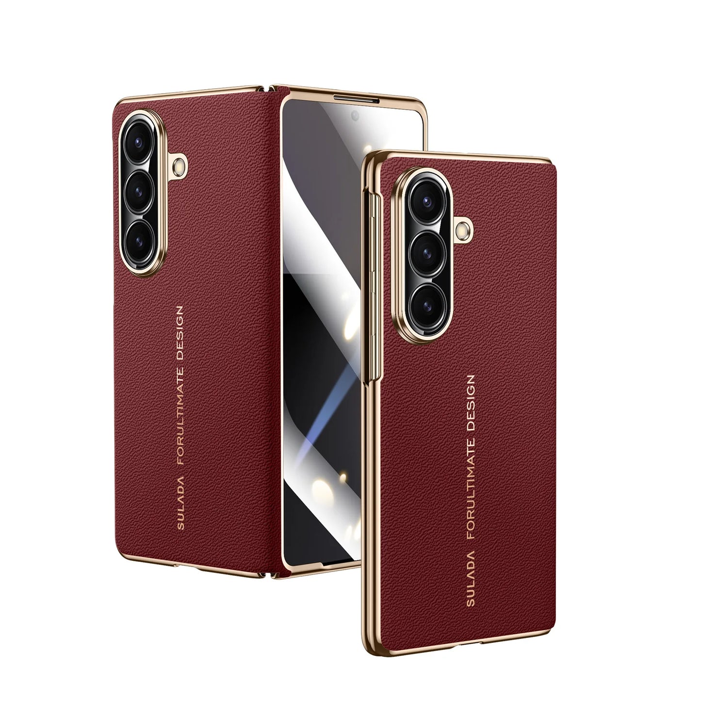 Luxury Full Cover Leather Case for Galaxy Z Fold 7 – Invisible Magnetic Protection