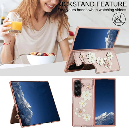 Long Lanyard Leather Wallet Card Slot Phone Case for Samsung Galaxy Z Fold 7 6 5 4 Wrist Strap Flip Purse Holder Cover Back Bag