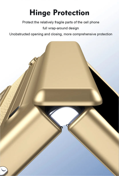 Stylus Pen Slot Bracket Phone Case for Samsung Galaxy Z Fold 7 Fold 6 5 4 Glass Film UV Electroplating Edge All-inclusive Cover